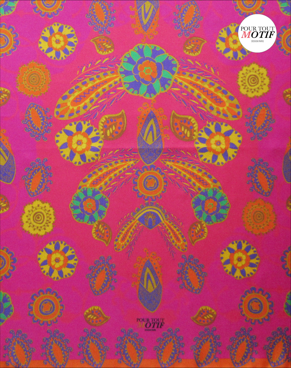 Carré gavroche "Des Fleurs Art Déco"