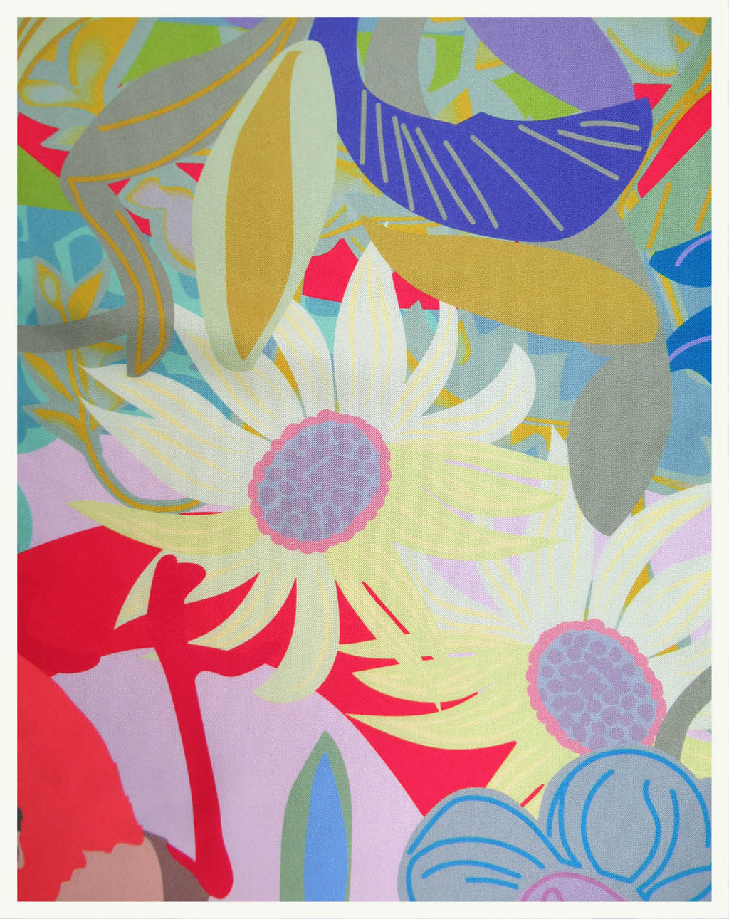 Foulard "Perroquet" en soie 110cm