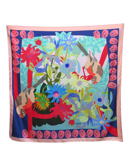 grand carré de soie coloré