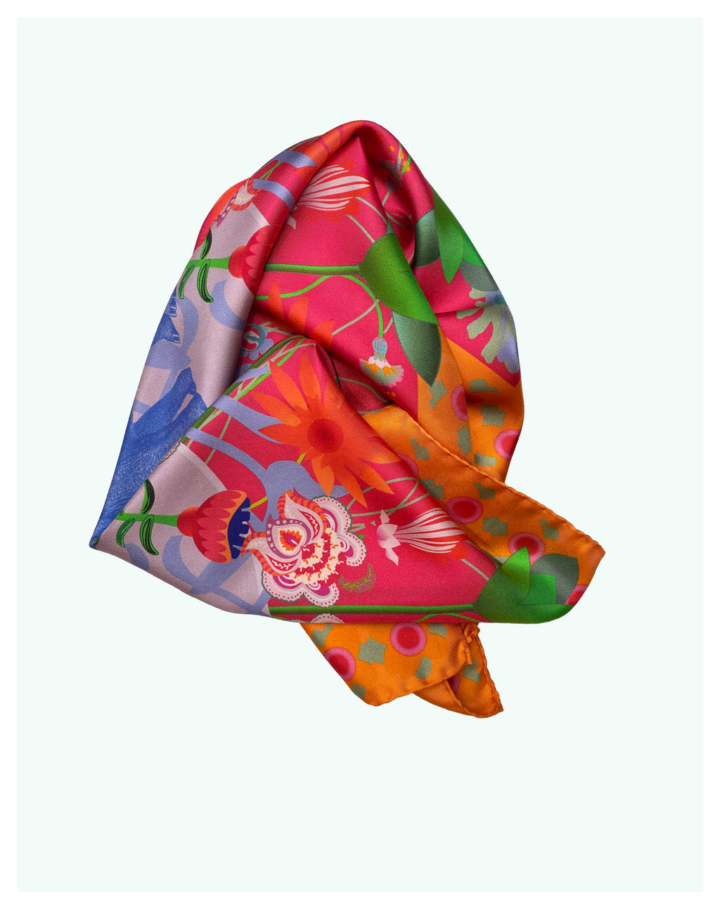 Foulard en soie "Eléphant" 68cm